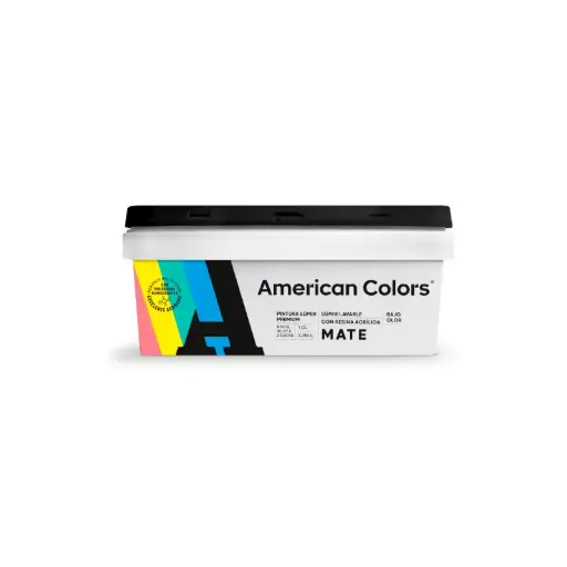 Pintura Latex American Colors Mate Blanco 1 galón